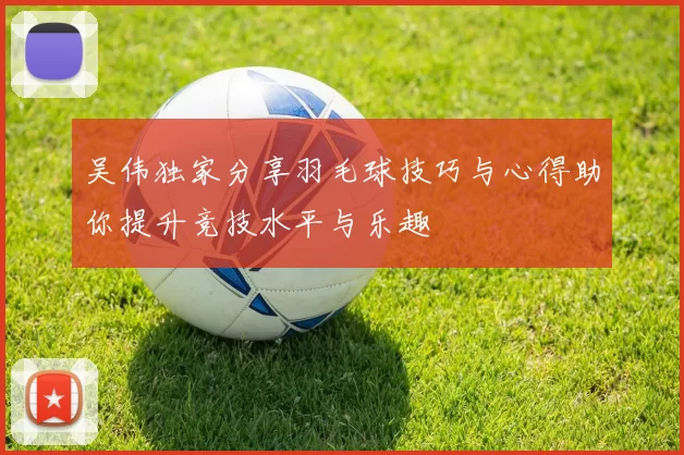 吴伟独家分享羽毛球技巧与心得助你提升竞技水平与乐趣